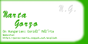 marta gorzo business card